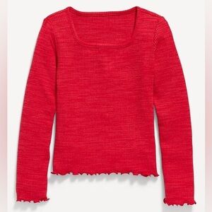 Old Navy Red Long Sleeve Knit Top